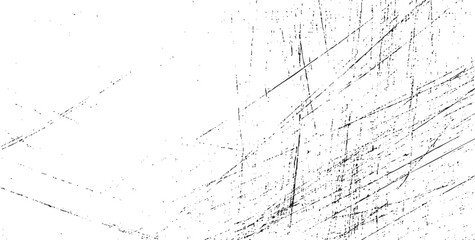 Abstract scratched texture background with black line pattern and distressed rough surface. Minimal white grunge backdrop illustration for modern graphic design. Creative artwork concept.