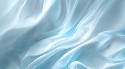 Obraz premium Ethereal blue silk fabric gracefully flowing, creating a captivating display of light and shadow