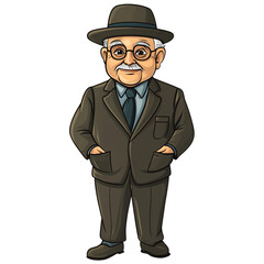 Stylish man with hat showing modern fashion elegance classic male style and confident portrait for trendy lifestyle concept