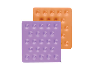 bubble wrap icon 3d illustration render