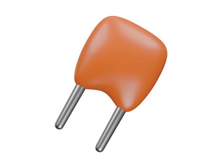 film capacitor icon 3d illustration render