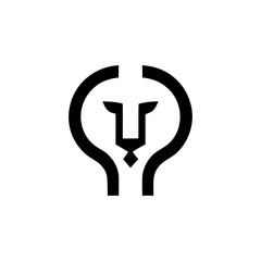 Minimalist Lion Head Vector Illustration for Logo Design