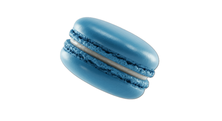 Isolated Blue Macaron Sweet Pastry Dessert Food
