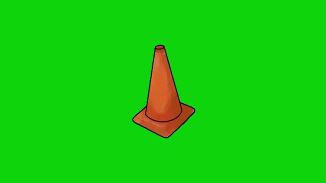 vector illustration of an traffic cone