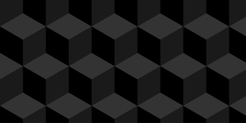 Abstract black cube grid polygon decoration block hexagon geometric texture background. block construction surface cubic wall square creative business texture backgroud.	
