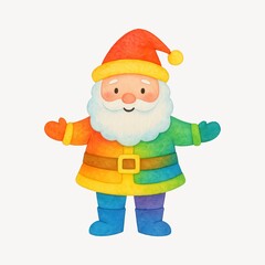 Colorful Santa Claus illustration