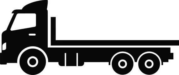Find black flatbed truck vector image for your design projects editable vector