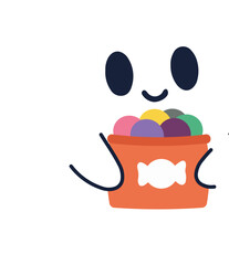 ghost halloween christmas character vetor illustration