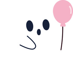 ghost halloween christmas character vetor illustration