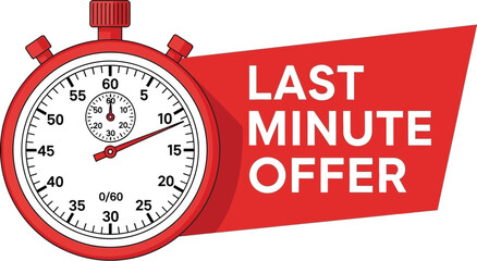 Last minute deals countdown timer limited time offer promotion sale editable vector