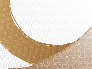 抽象的な和風の曲線の背景素材