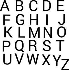 Vector illustration of alphabet icon set 5