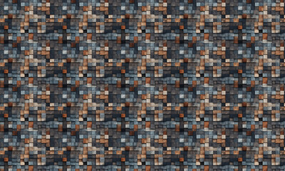 Small square tiles mosaic pattern geometric abstract