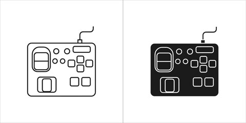Radio transmitter vector icon in flat style, broadcast sign illustration