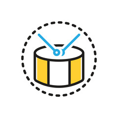 Multi color icon for drum