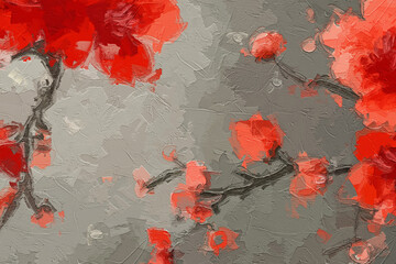 Various oil paintings, flowers, lakes, forests, chrysanthemums, plum blossoms, landscapes, birds, snow