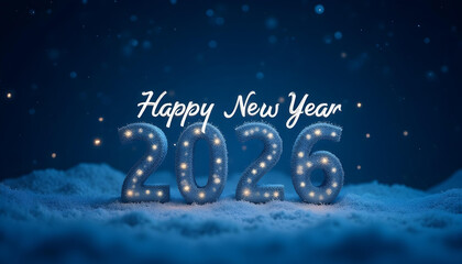 Naklejka premium happy new year post card 2026