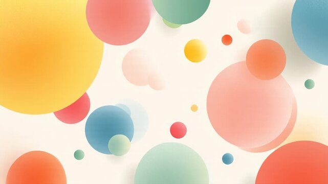 Colorful abstract background with overlapping pastel circles