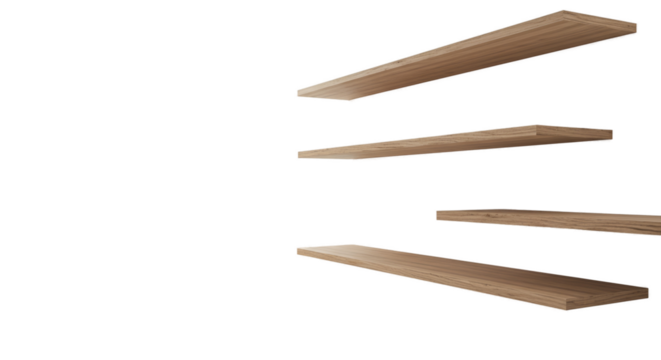 Modern Geometric Shelving Unit with Subtle Ambient Lighting 3D Render