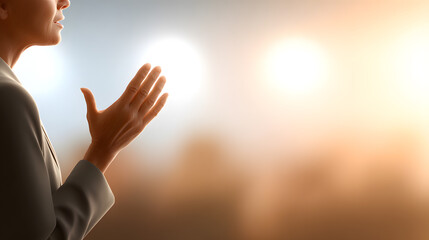 a person praying, conveying faith and spirituality