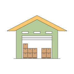 warehouse vector illustration