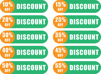 Vector illustration of colorful price discount tags