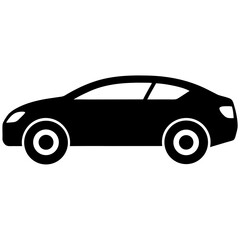 black car isolated on white