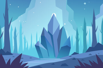 Obraz premium winter landscape with mountains