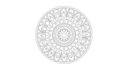 Intricate circular mandala design featuring detailed floral and geometric patterns
