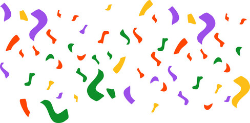 Party Confetti Birthday party confetti background, festive ribbons and streamer paper spiral stripes, cartoon vector. Colorful confetti Celebration confetti background Falling colorful confetti