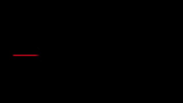 Heartbeat flatline animation electro cardiogram pulse on black background 4K resolution