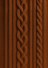 Fototapeta premium Warm brown cable knit texture