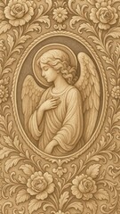 Fototapeta premium Elegant angelic vintage mobile wallpaper