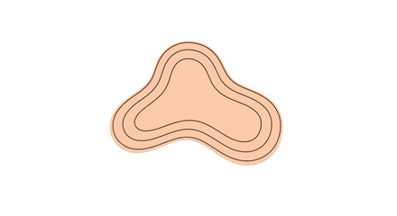 Abstract Organic Shape with Nested Lines A Modern Design Element