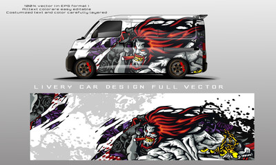 car livery design vector. Graphic abstract stripe racing background designs for wrap