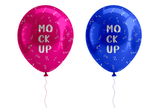 Helium Party Balloon Mockup Template