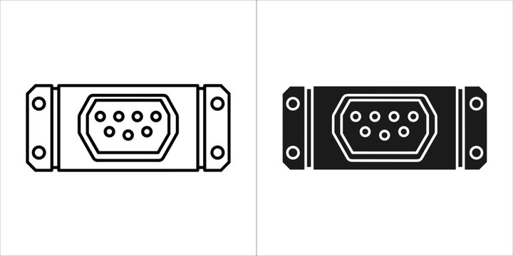 Db9 serial port connector icon
