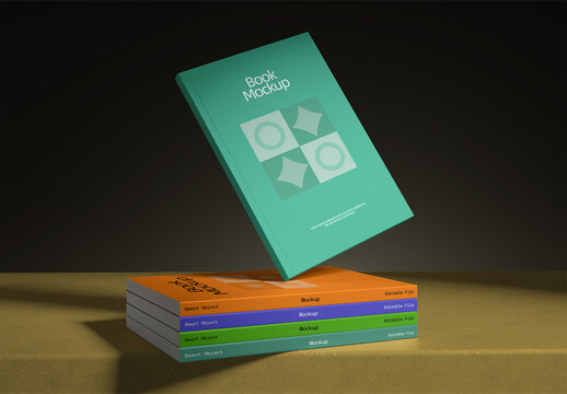 Stacked Book Mockup Template