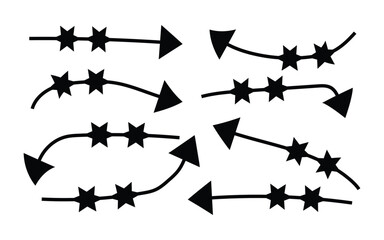 Arrow direction icons set, Creative pointer vector art, Minimal navigation design