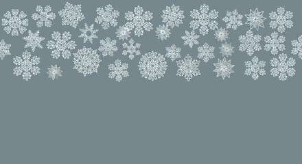Elegant Snowflake Pattern Background Winter Season Decorative Design