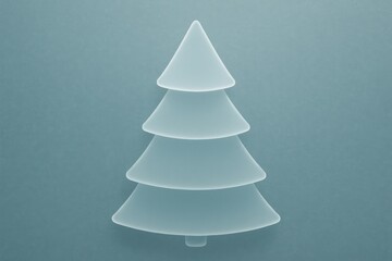 Fototapeta premium Minimalist frosted glass tree background