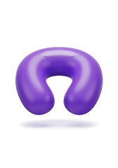 Naklejka premium Purple Neck Pillow - Comfort and Support for Travel and Relaxation.