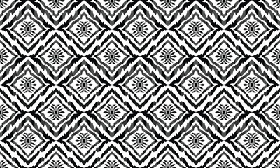 Ethnic ikat floral Ethnic Indian Pattern Ikat pattern Ethnic Pattern.Border Indian floral Aztec embroidery border seamless patterns.	