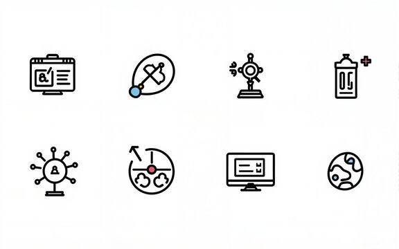 Education Line Editable Icons set. Vector illustration in modern thin line style of school icons: school subjects, supplies, science, and online learning. Isolated on white. High quality