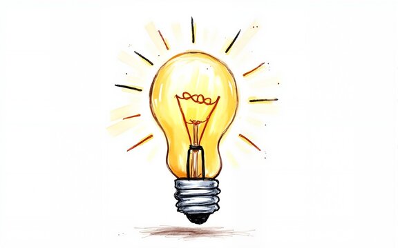 Stem education, children’s childhood creative idea and school education success concept with student’s hand drawing doodle on white background. High quality