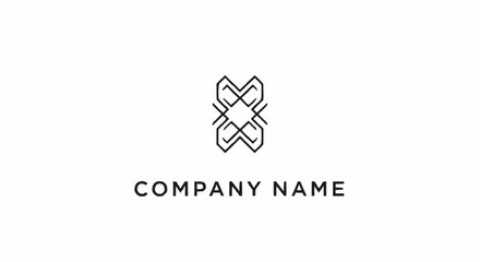 Elegant Minimalist Geometric Logo Design for Company Branding.