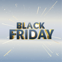 3D Typography Black Friday Poster Design