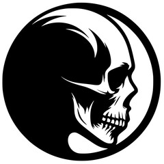 Skull design silhouette