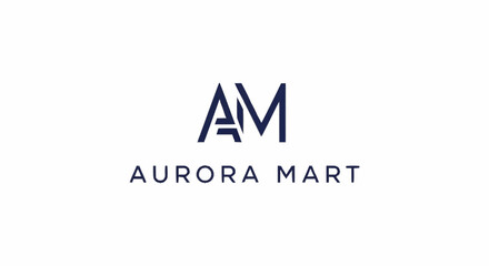 Aurora Mart AM Logo Design with Modern Typography and Clean Aesthetic.