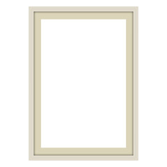 Empty rectangular picture frame vector illustration, minimal wall decor border template design